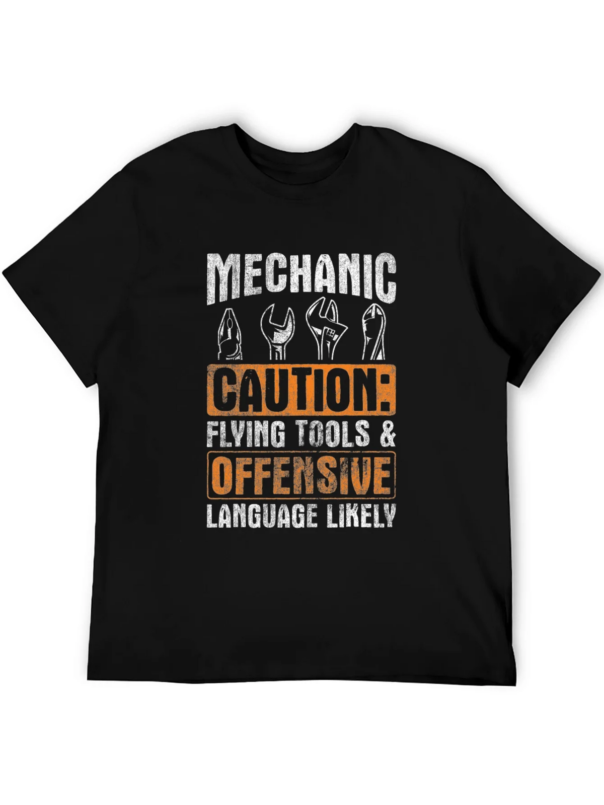 Mechanic Caution Graphic T-Shirt - Funny Novelty Tee product image 5