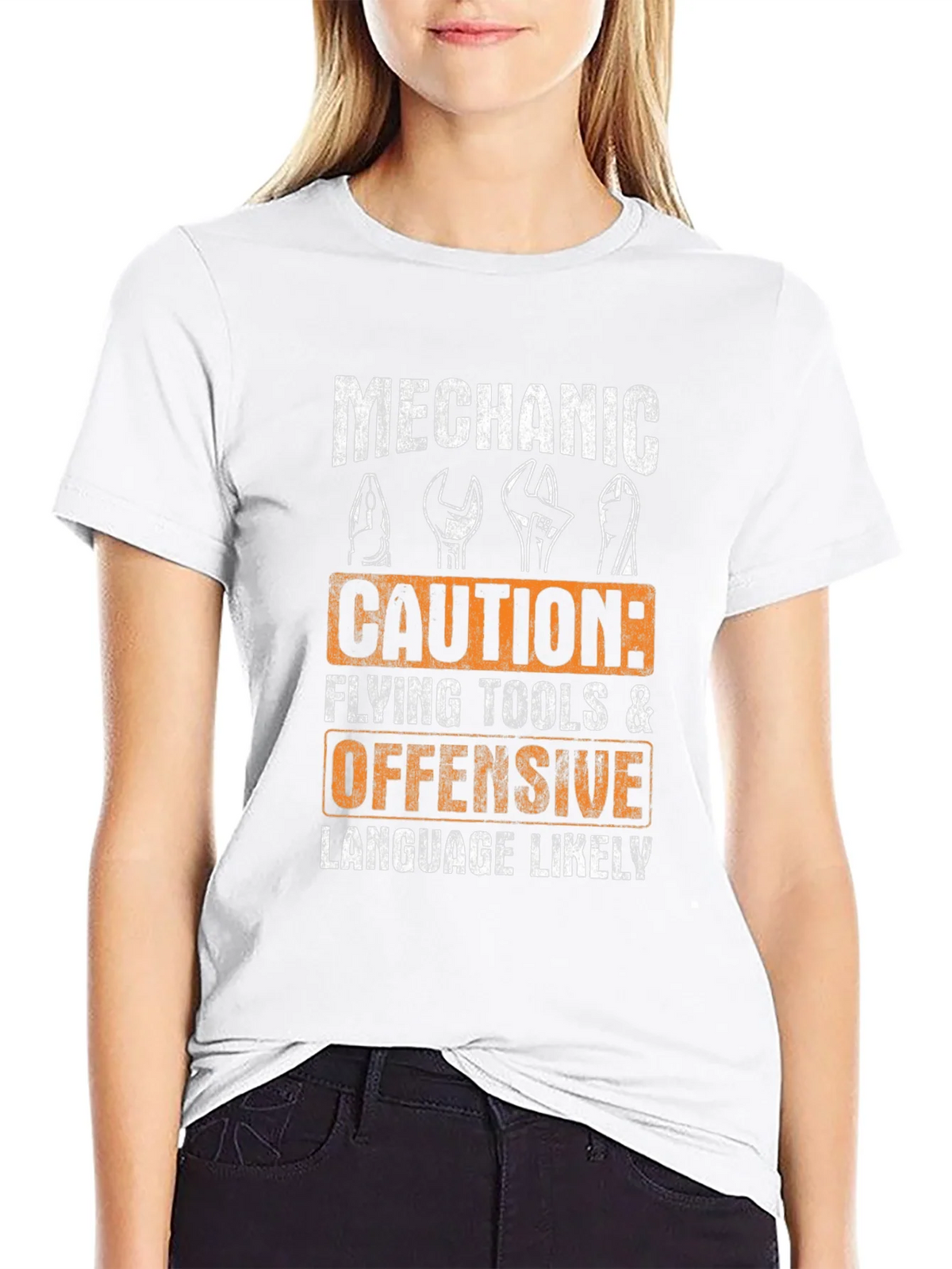 Mechanic Caution Graphic T-Shirt - Funny Novelty Tee product image 8
