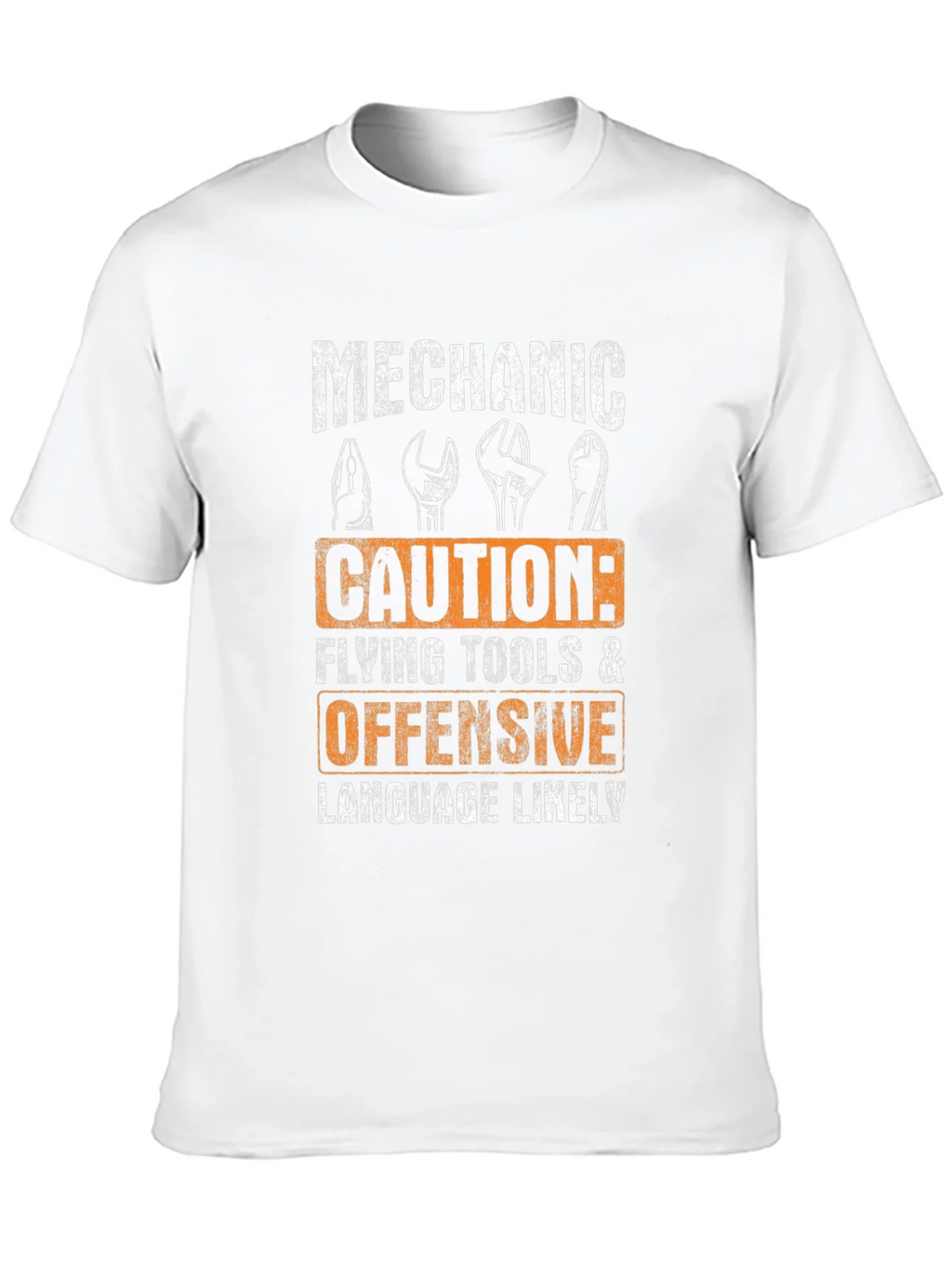 Mechanic Caution Graphic T-Shirt - Funny Novelty Tee product image 9