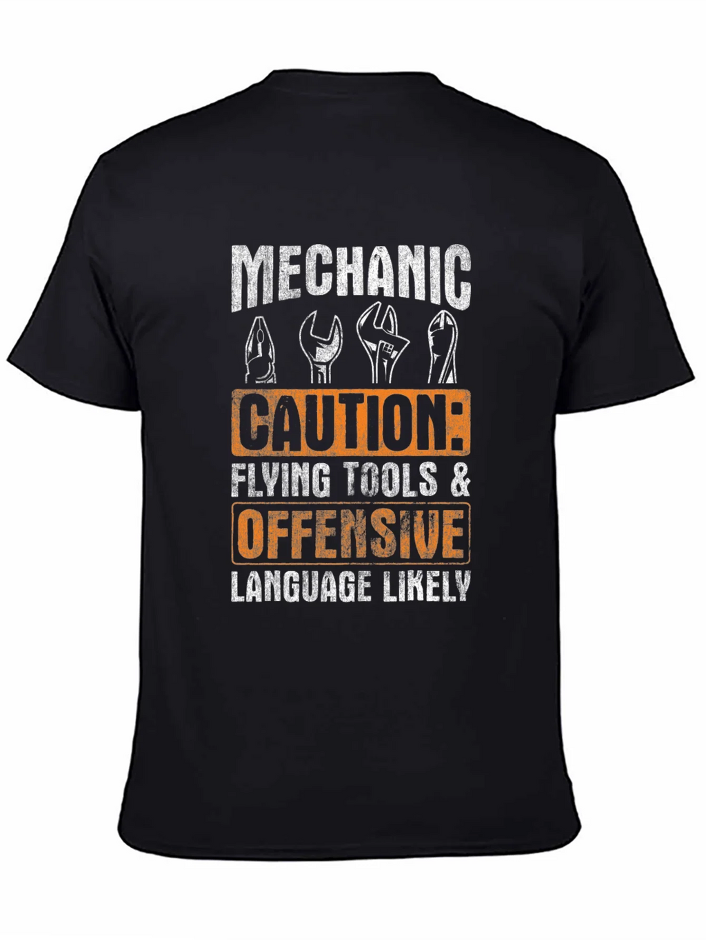 Mechanic Caution Graphic T-Shirt - Funny Novelty Tee product image 4