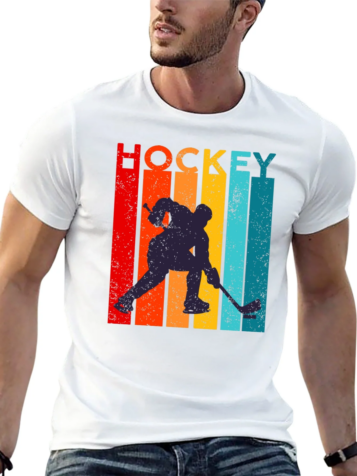 Retro Hockey Player Graphic Tee product image 10