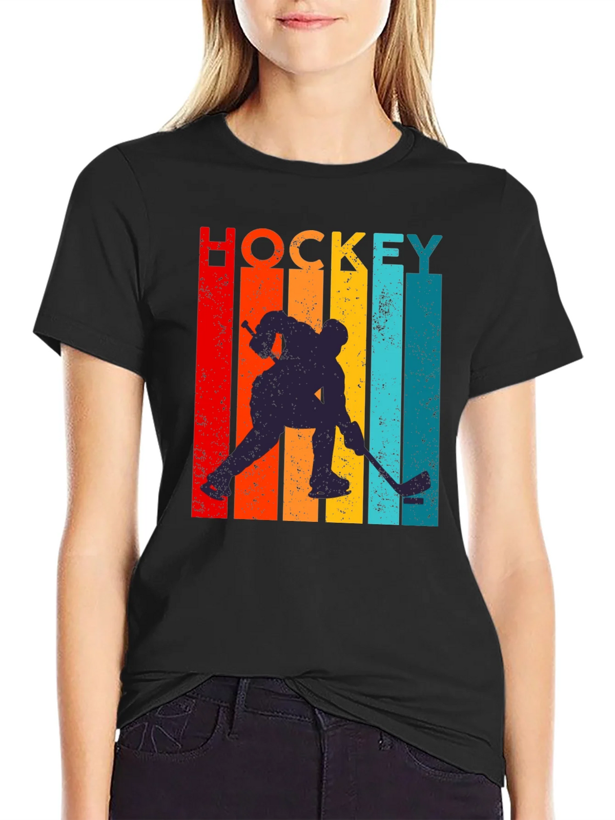 Retro Hockey Player Graphic Tee product image 2