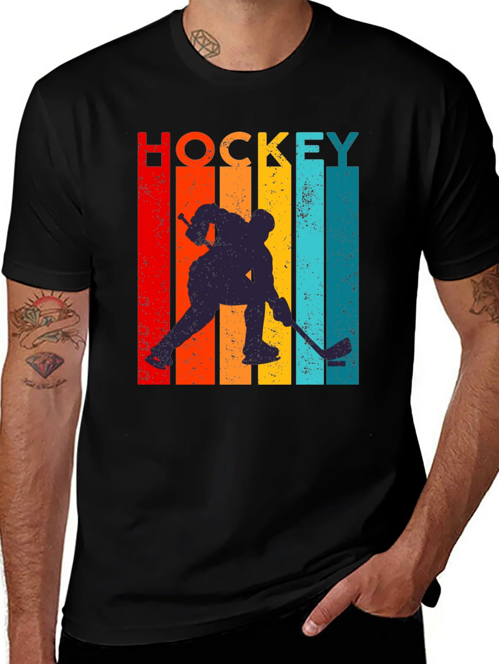 Retro Hockey Player Graphic Tee product image 1