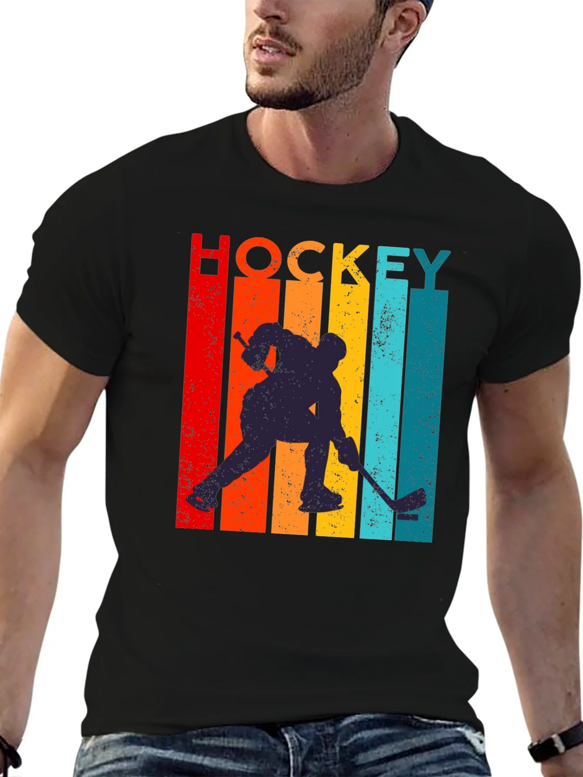 Retro Hockey Player Graphic Tee product image 5