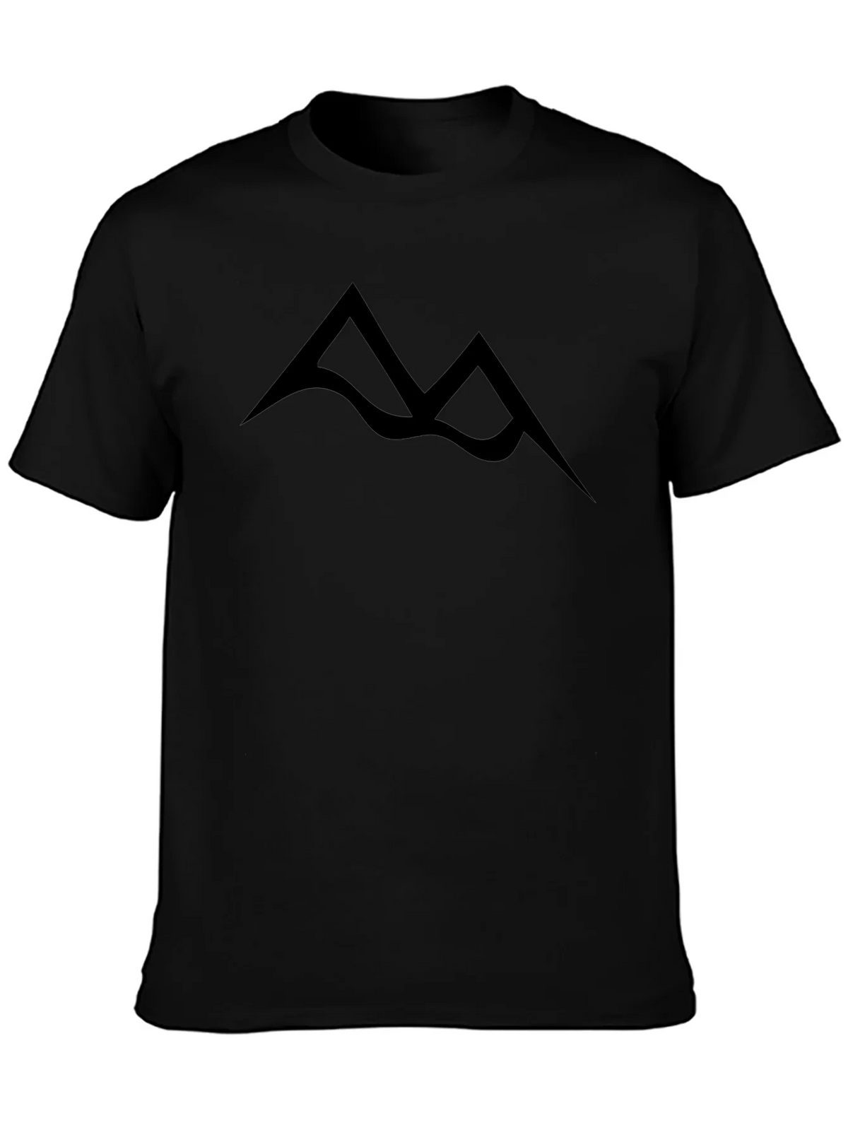Minimalist Mountain Peak Black T-Shirt product image 3