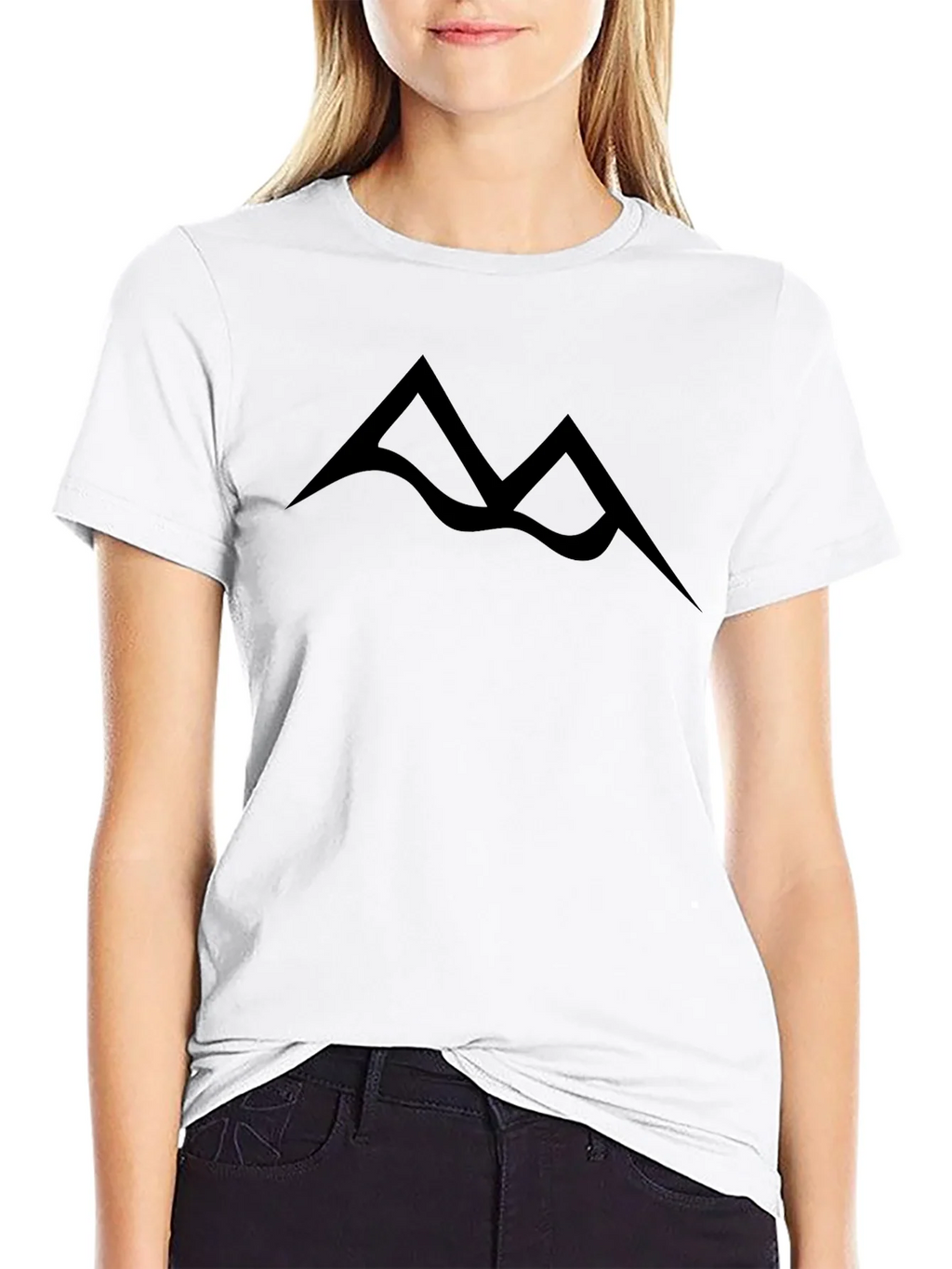 Minimalist Mountain Peak Black T-Shirt product image 8
