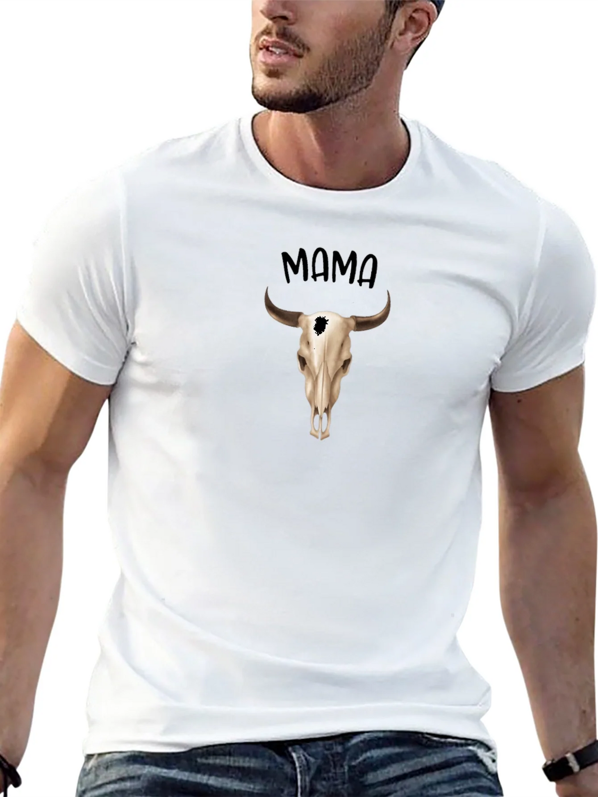 Mama Steer Skull Graphic Tee - Western Style product image 12