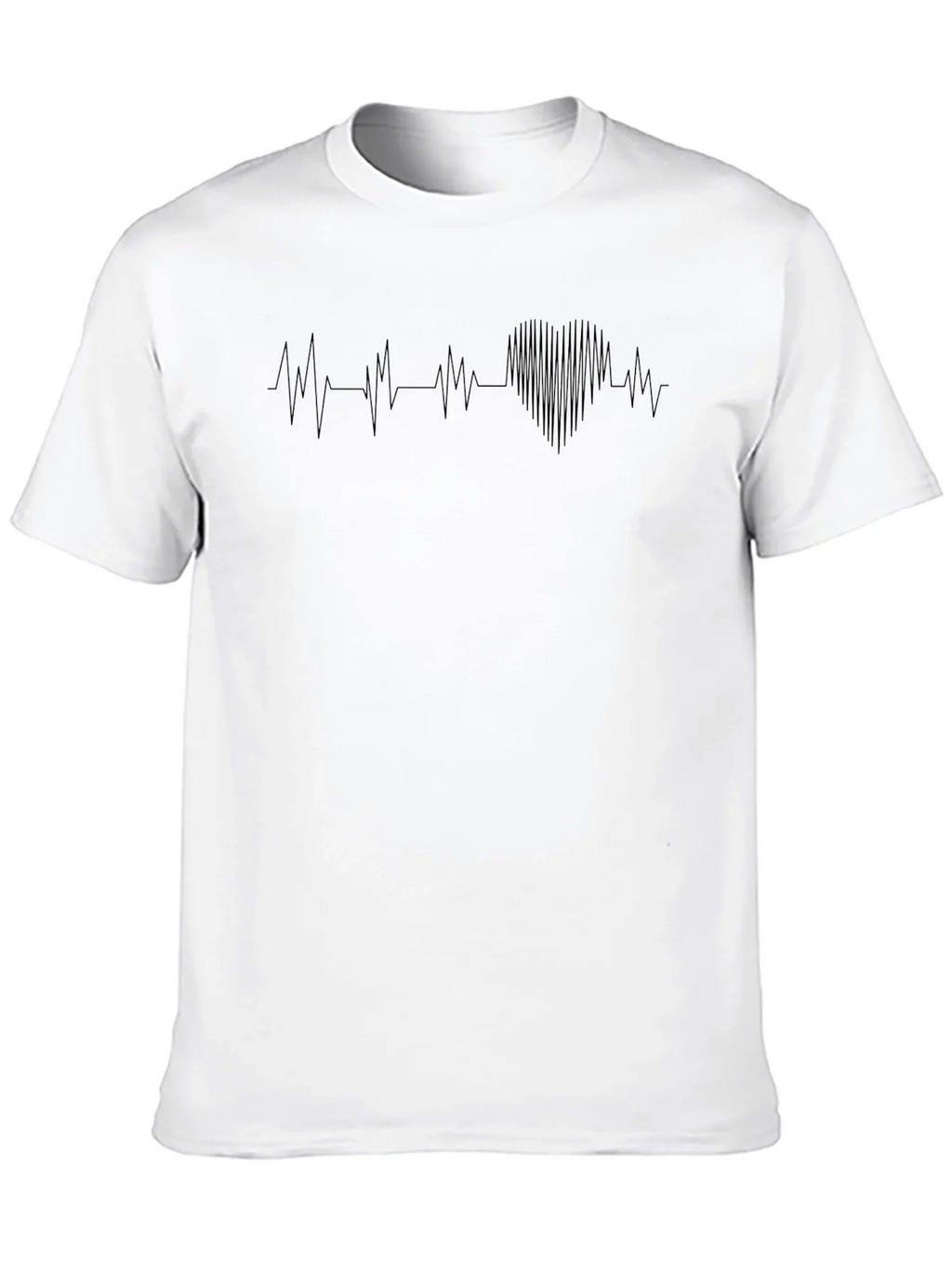 Heartbeat Graphic Tee - Stylish Mens Black T-Shirt product image 9