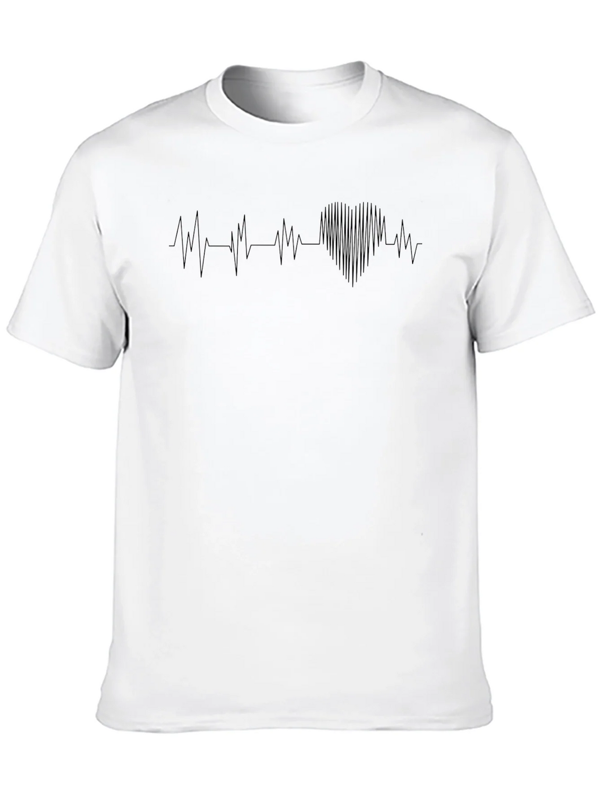 Heartbeat Graphic Tee - Stylish Mens Black T-Shirt product image 9
