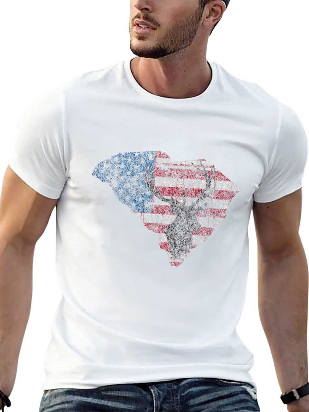 American Flag Deer Silhouette Graphic Tee product image 12