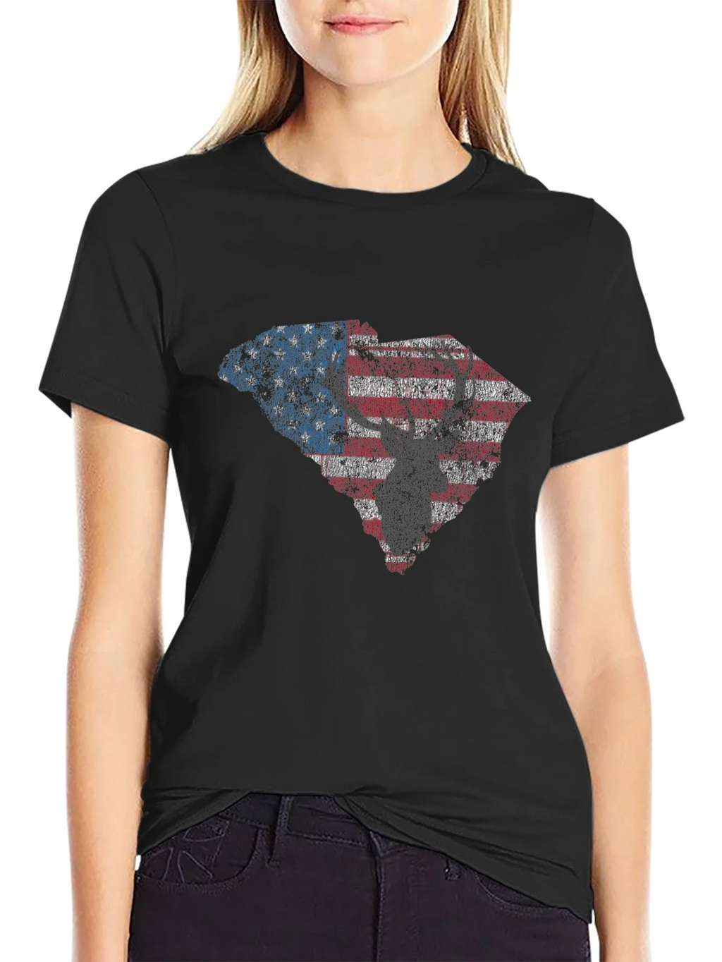 American Flag Deer Silhouette Graphic Tee product image 2