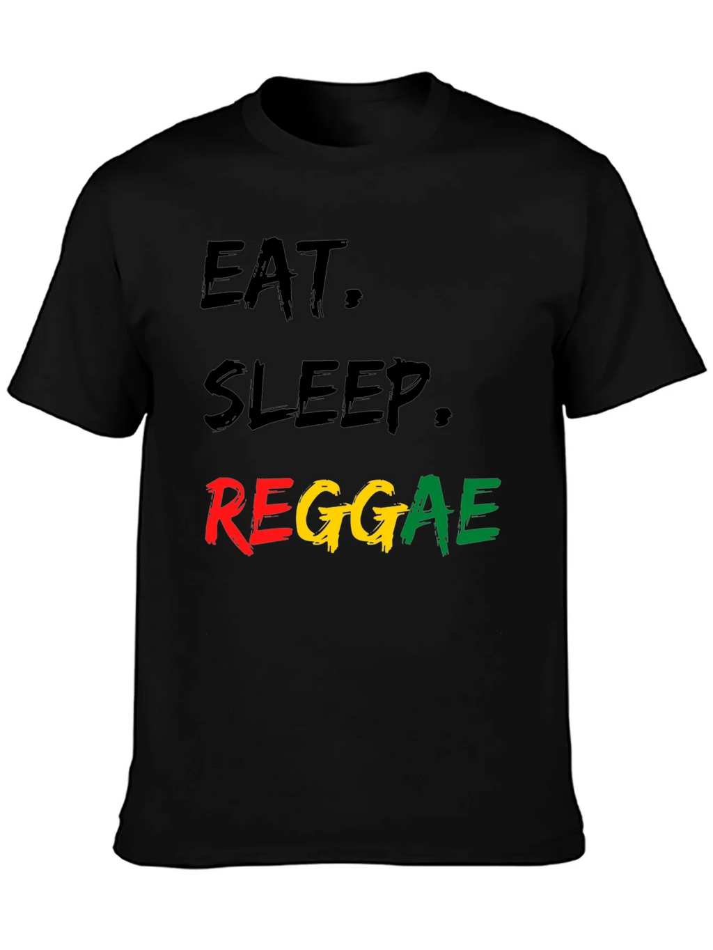 Eat Sleep Reggae Black T-Shirt product image 3