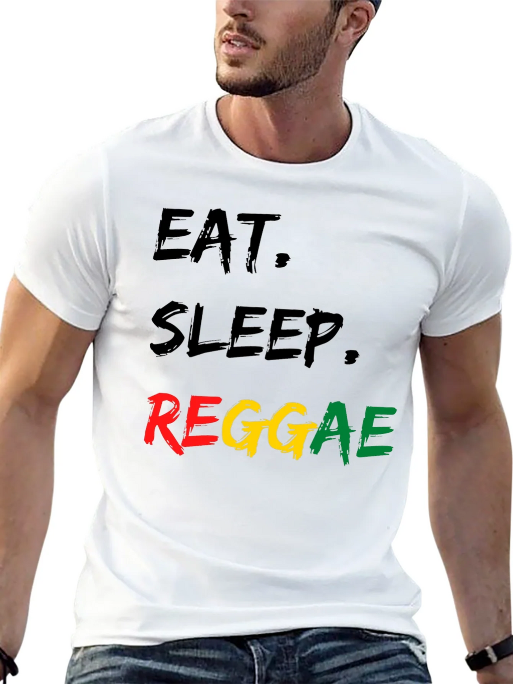 Eat Sleep Reggae Black T-Shirt product image 10