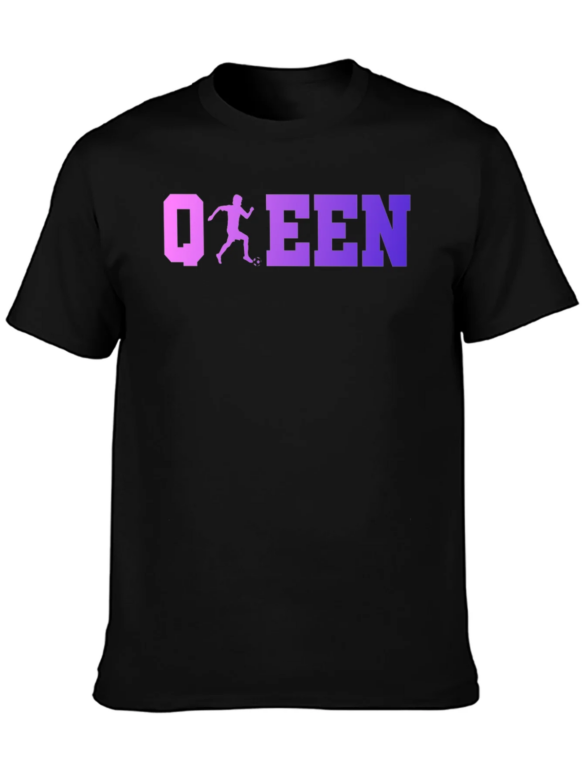 Soccer Queen Black T-Shirt product image 3