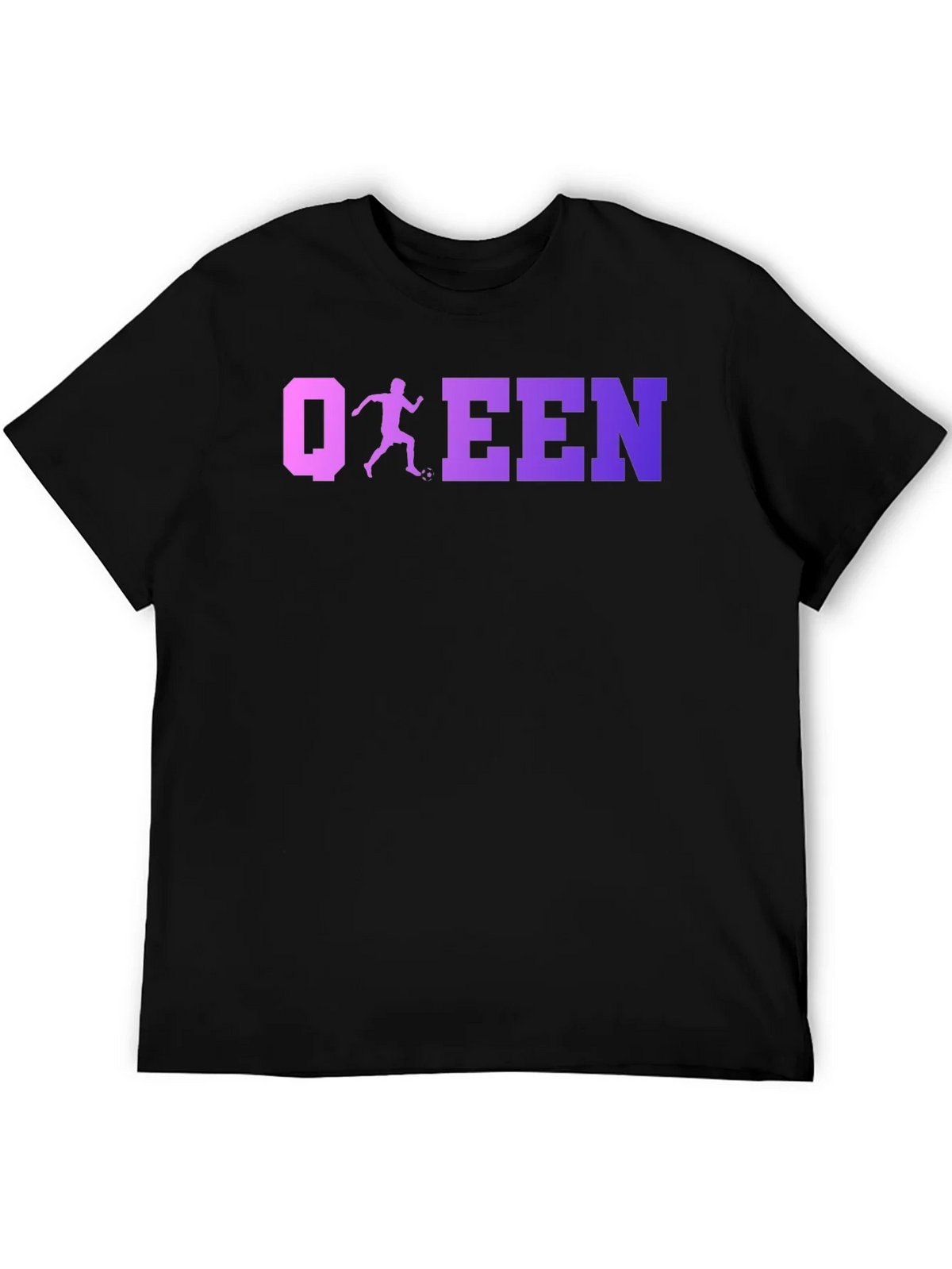 Soccer Queen Black T-Shirt product image 5