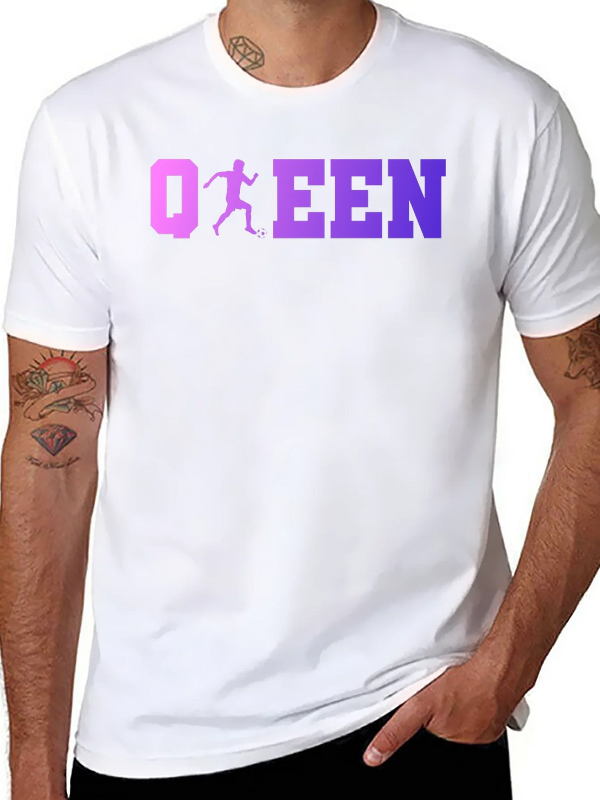 Soccer Queen Black T-Shirt product image 7
