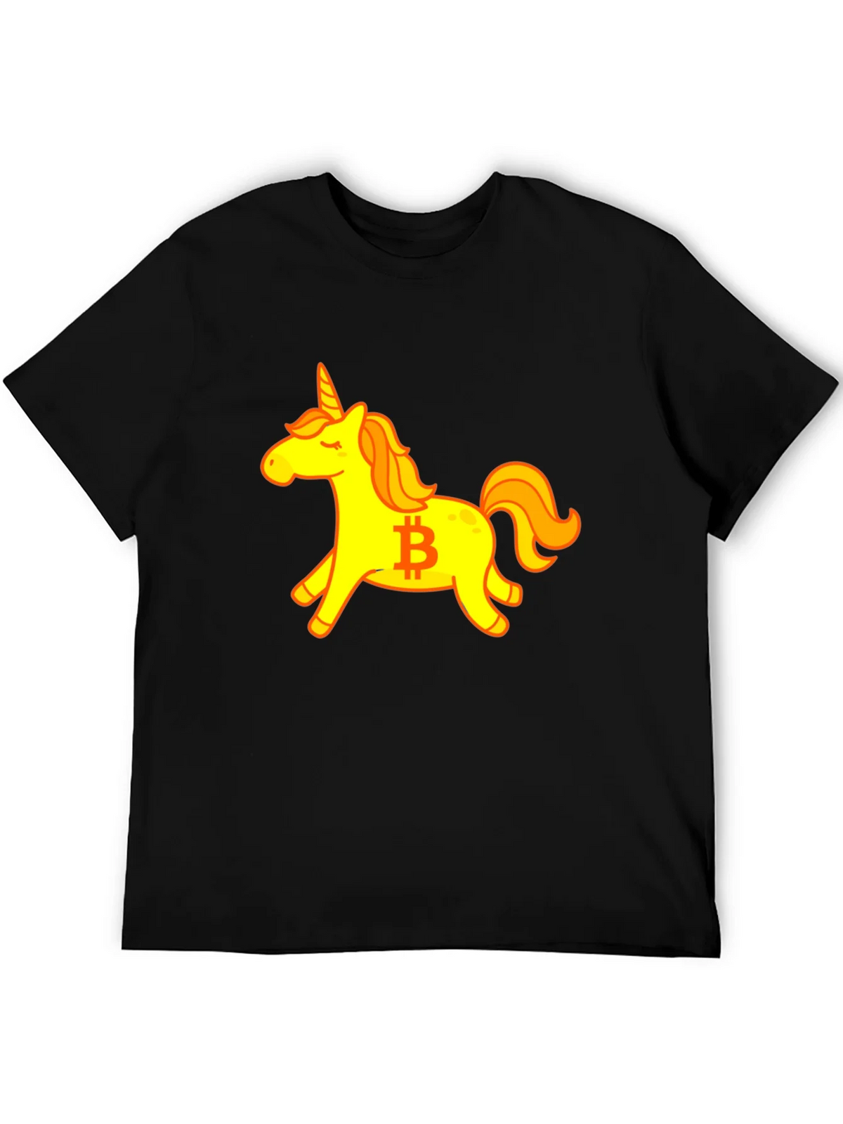 Bitcoin Unicorn Black T-Shirt product image 4