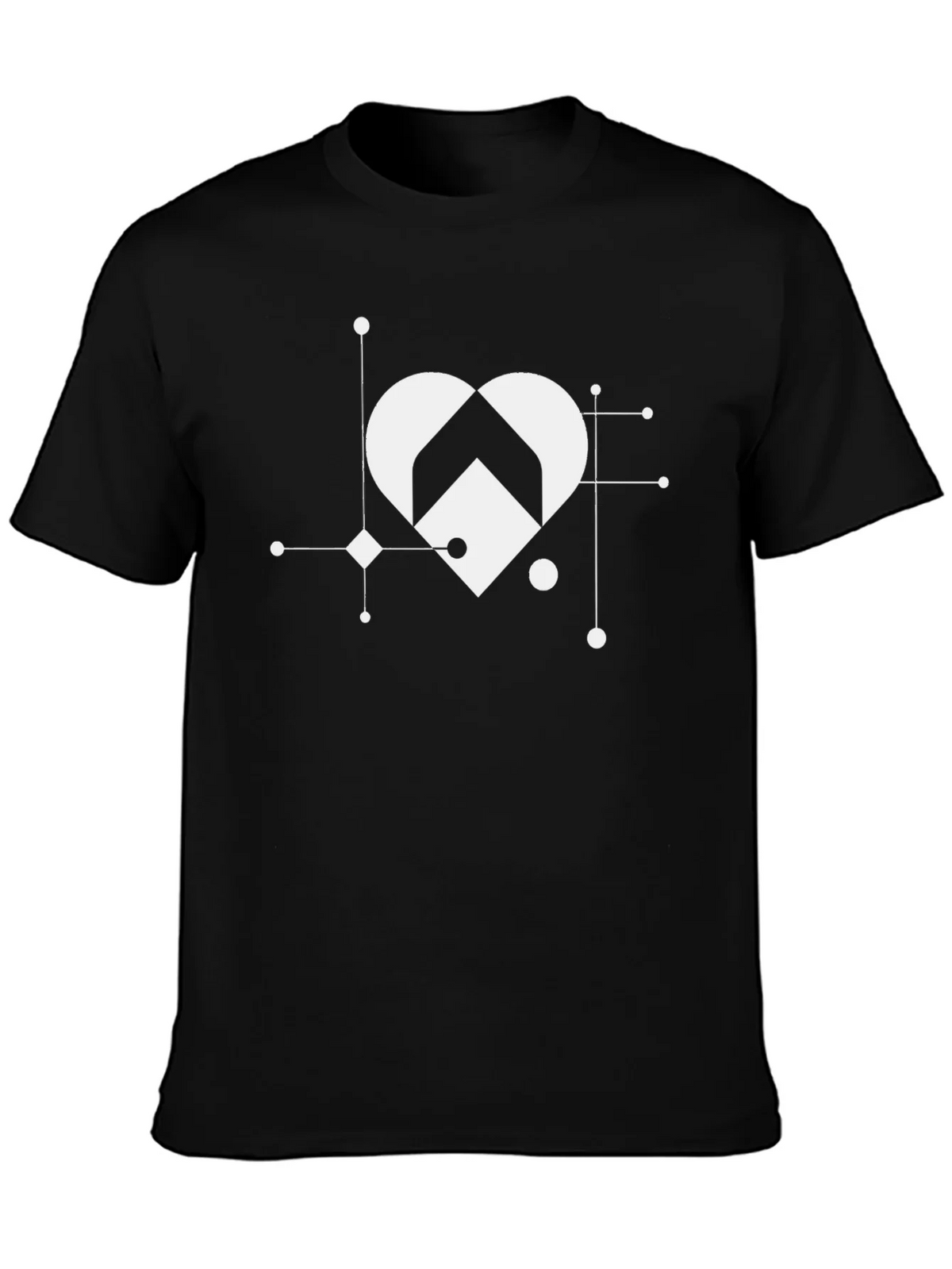 Geometric Heart Graphic T-Shirt - Stylish Casual Wear product image 3