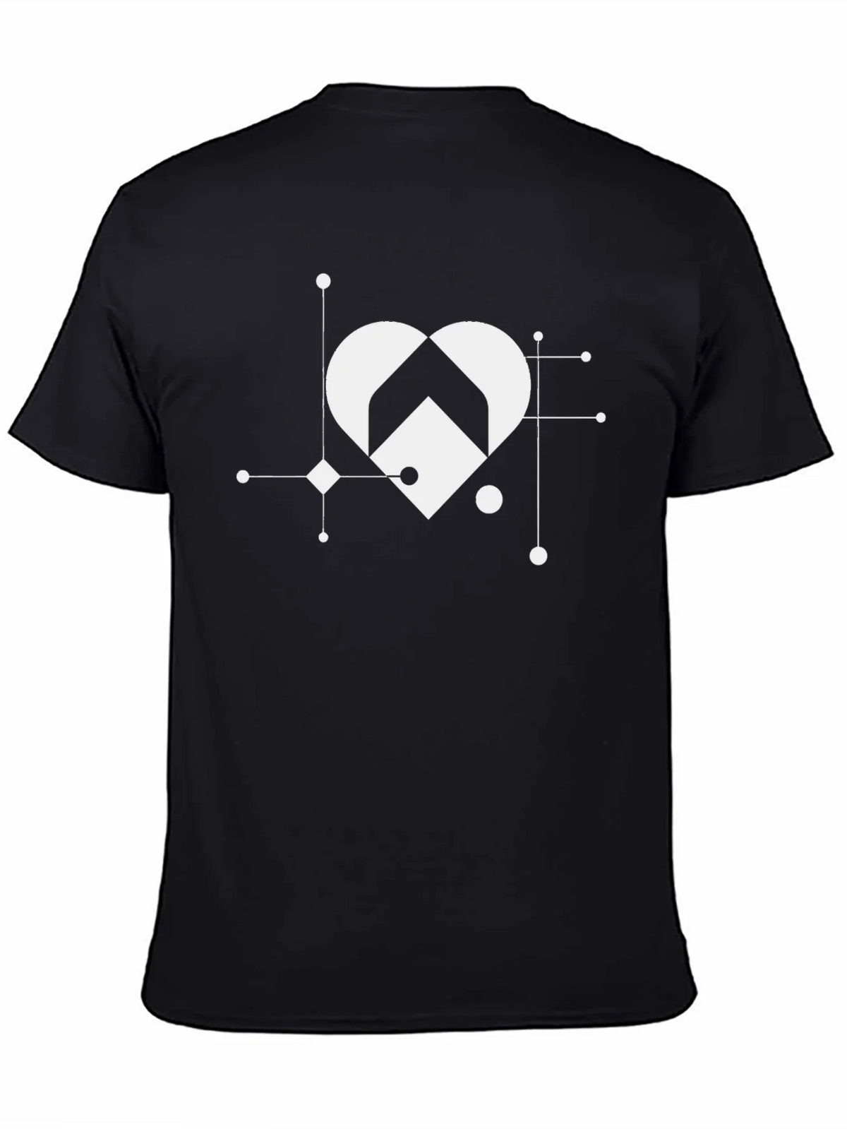 Geometric Heart Graphic T-Shirt - Stylish Casual Wear product image 4