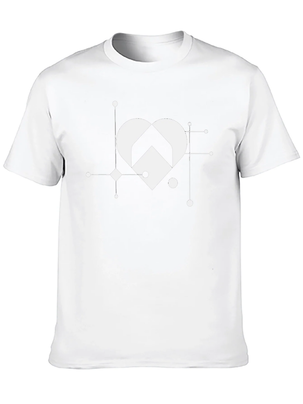 Geometric Heart Graphic T-Shirt - Stylish Casual Wear product image 9