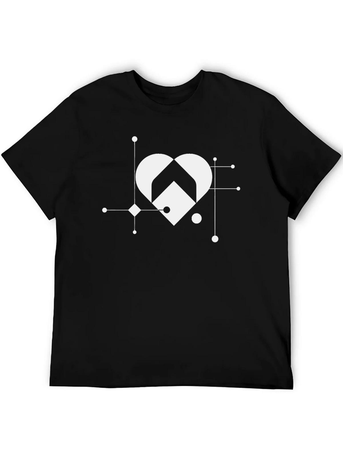 Geometric Heart Graphic T-Shirt - Stylish Casual Wear product image 5