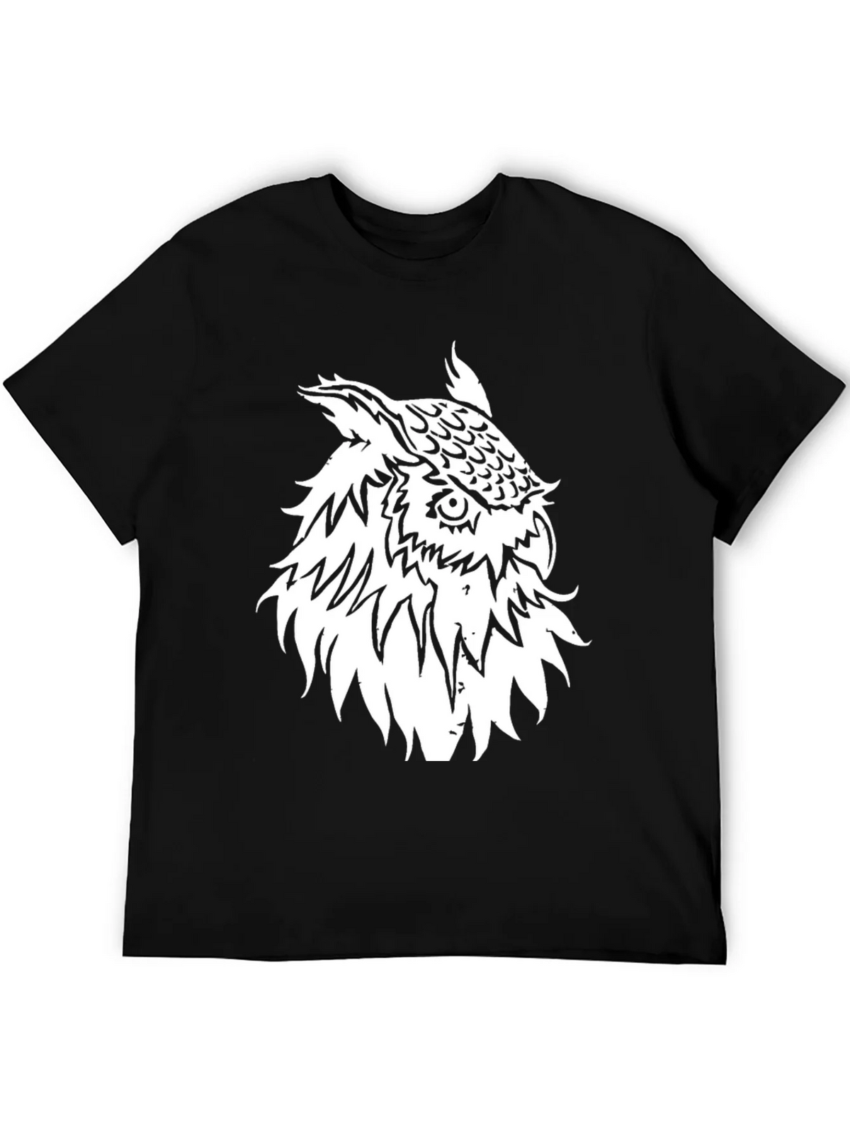 Cool Owl Graphic Black T-Shirt product image 5