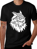 Cool Owl Graphic Black T-Shirt product image 1