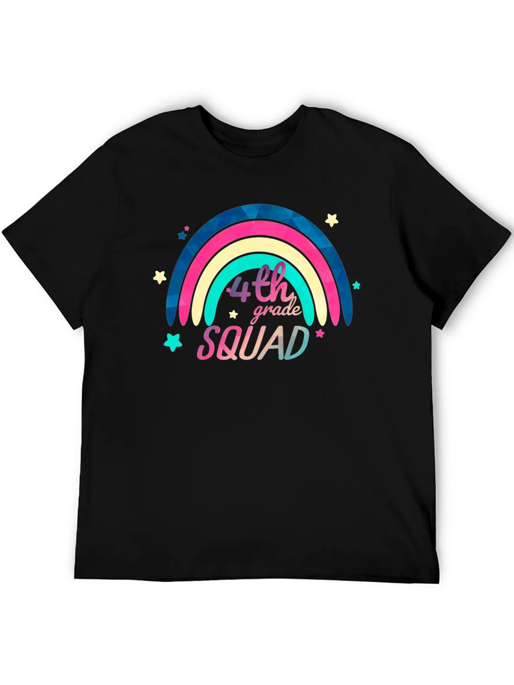 4th Grade Squad Rainbow Graphic Tee - Black product image 5