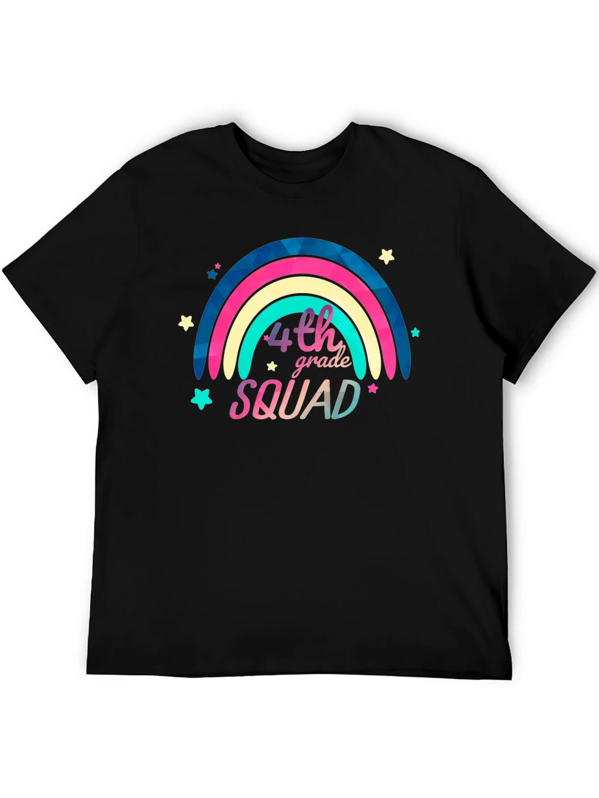 4th Grade Squad Rainbow Graphic Tee - Black product image 5