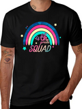 4th Grade Squad Rainbow Graphic Tee - Black product image 1