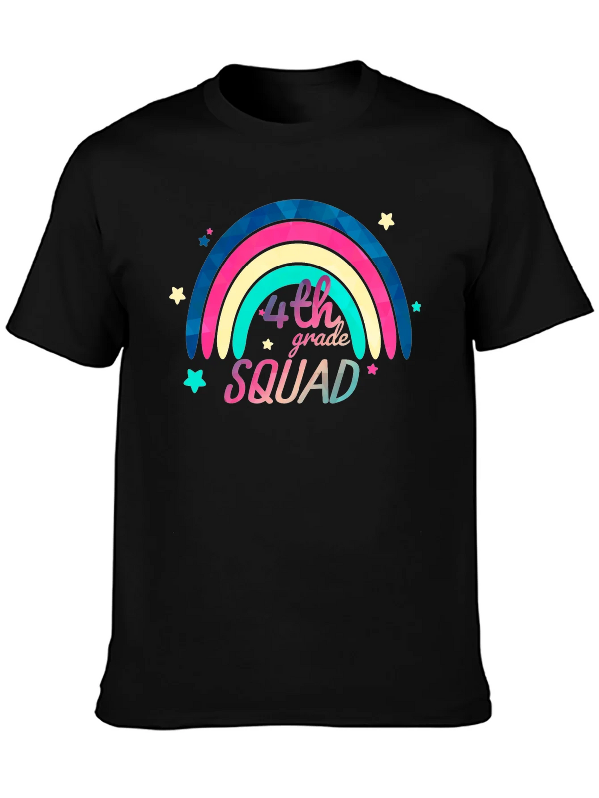 4th Grade Squad Rainbow Graphic Tee - Black product image 3