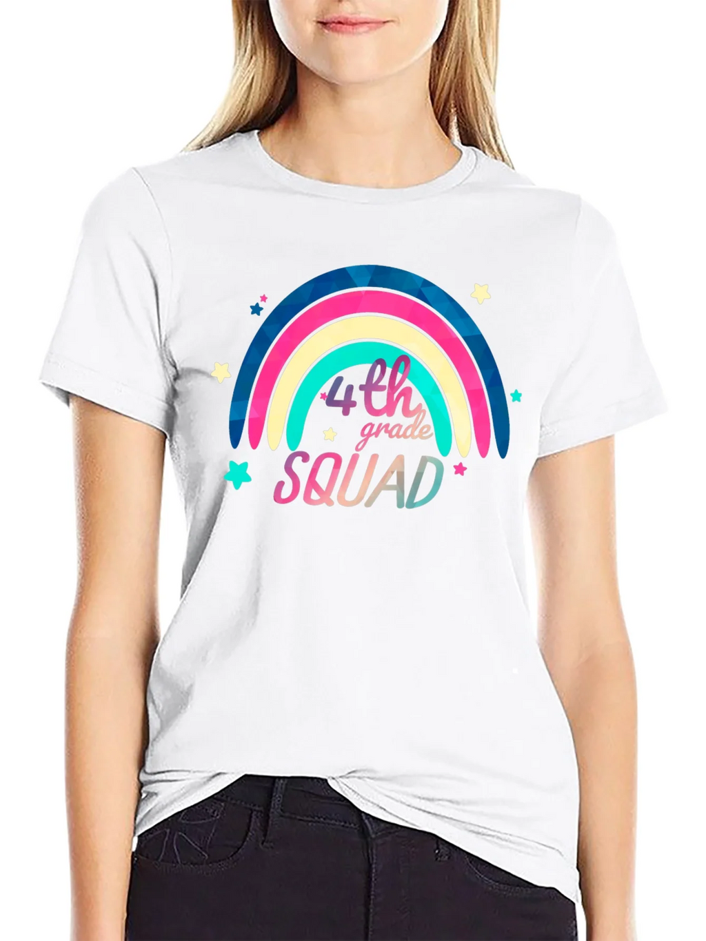 4th Grade Squad Rainbow Graphic Tee - Black product image 8