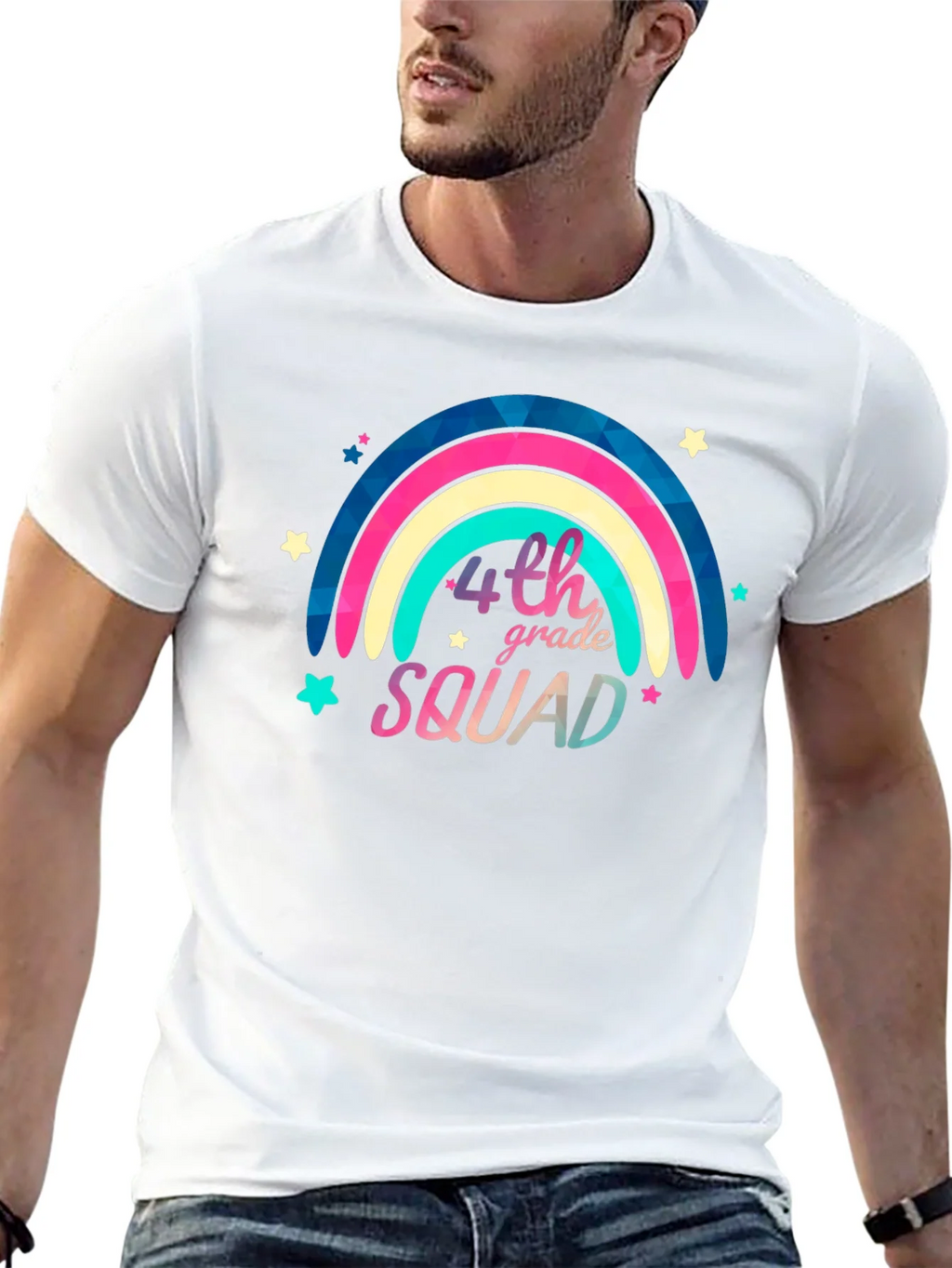 4th Grade Squad Rainbow Graphic Tee - Black product image 12