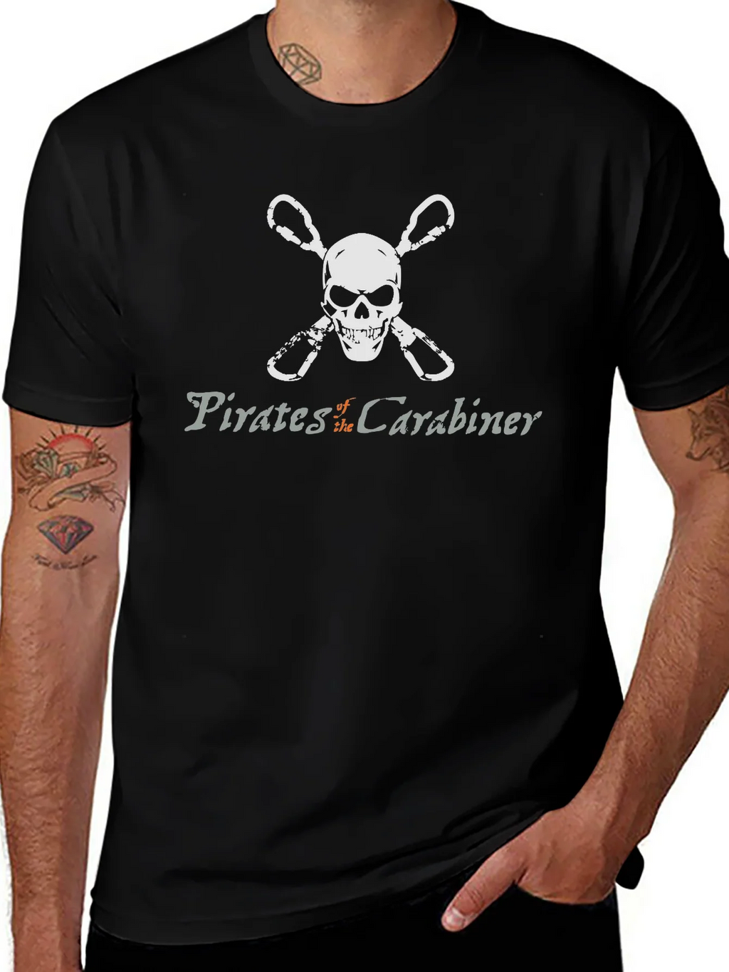 Pirates of the Carabiner Black T-Shirt product image 1