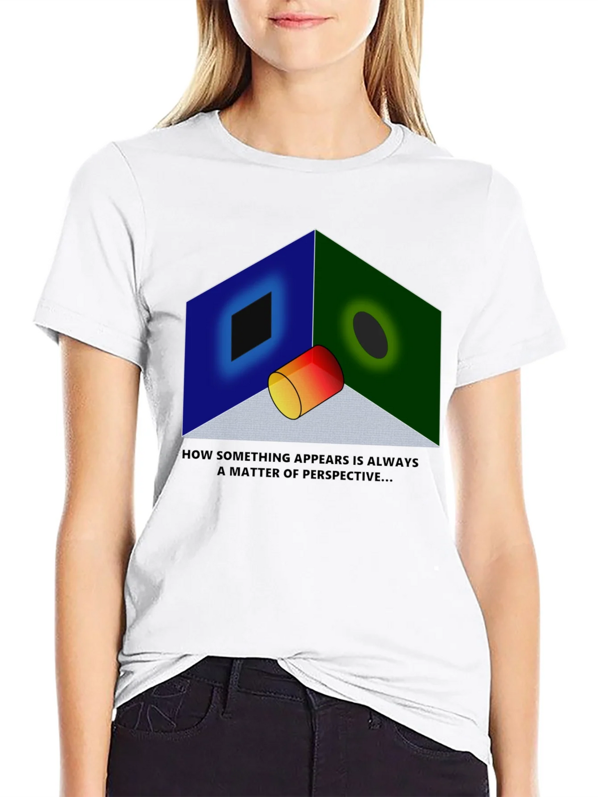 Perspective Illusion Graphic T-Shirt - Optical Design product image 8