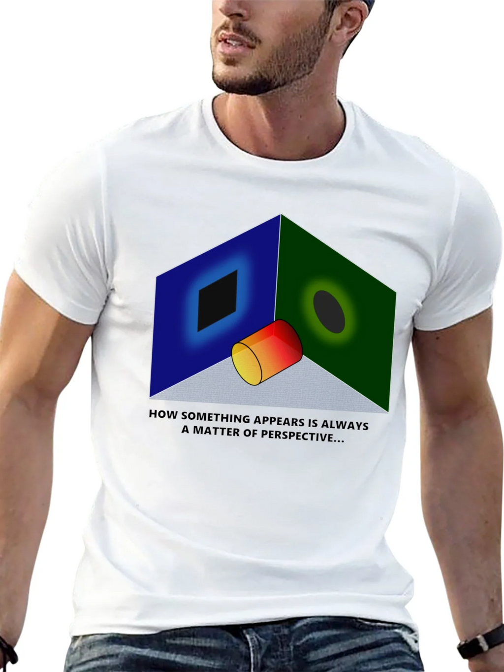 Perspective Illusion Graphic T-Shirt - Optical Design product image 12