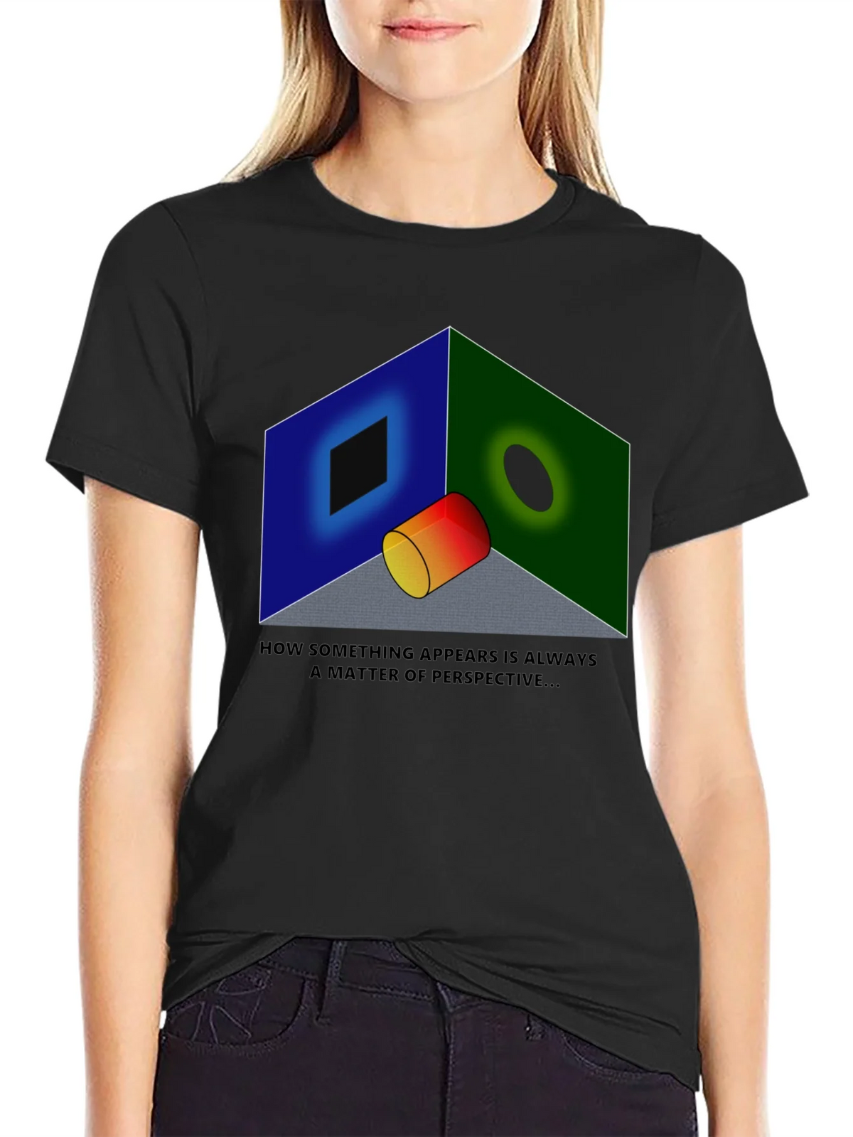Perspective Illusion Graphic T-Shirt - Optical Design product image 2
