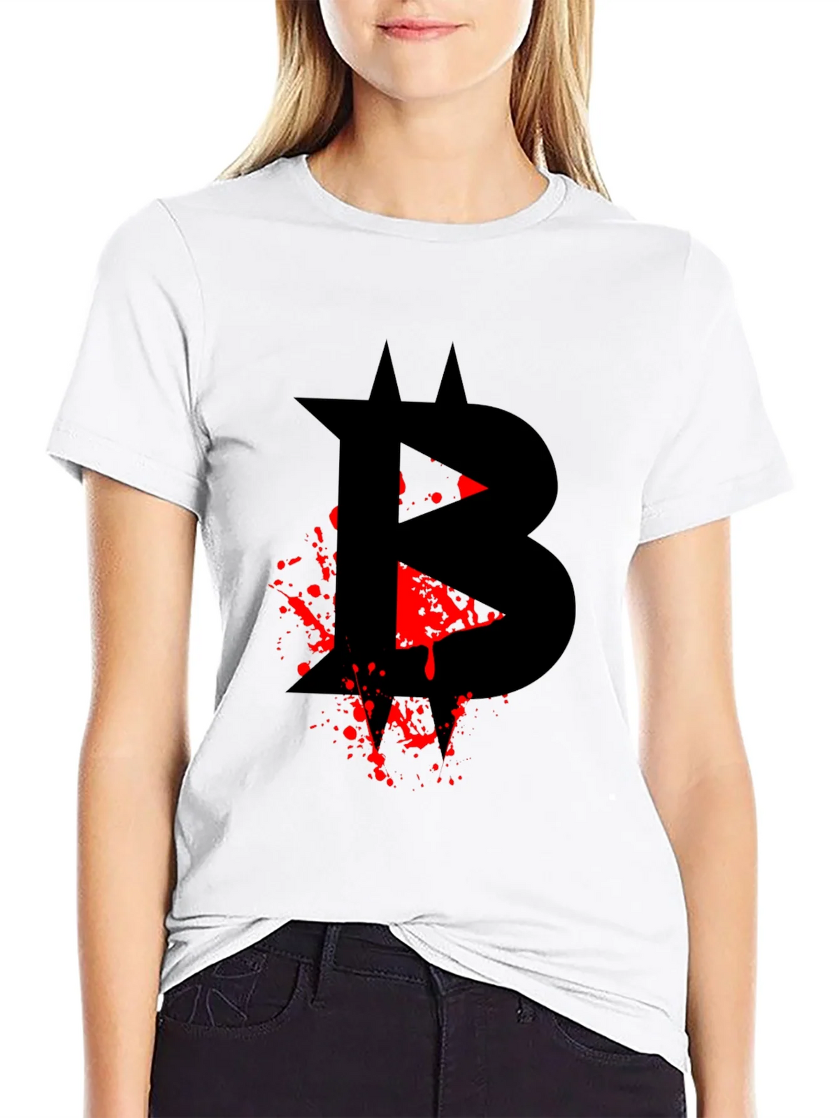 Bitcoin Splatter Tee - Crypto Currency Style product image 3