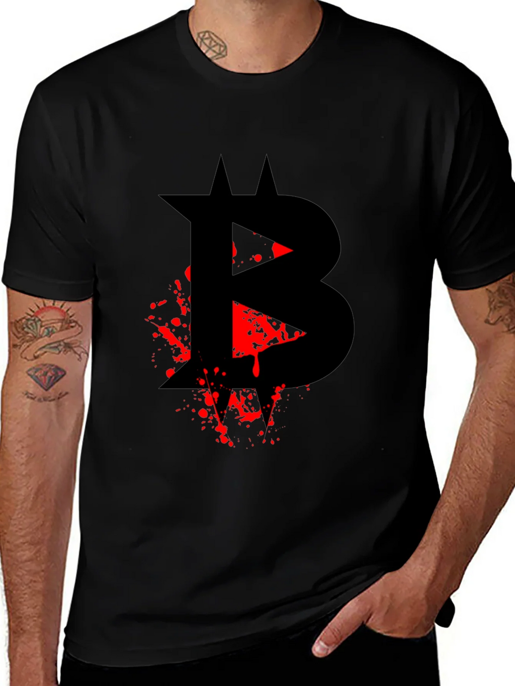 Bitcoin Splatter Tee - Crypto Currency Style product image 1