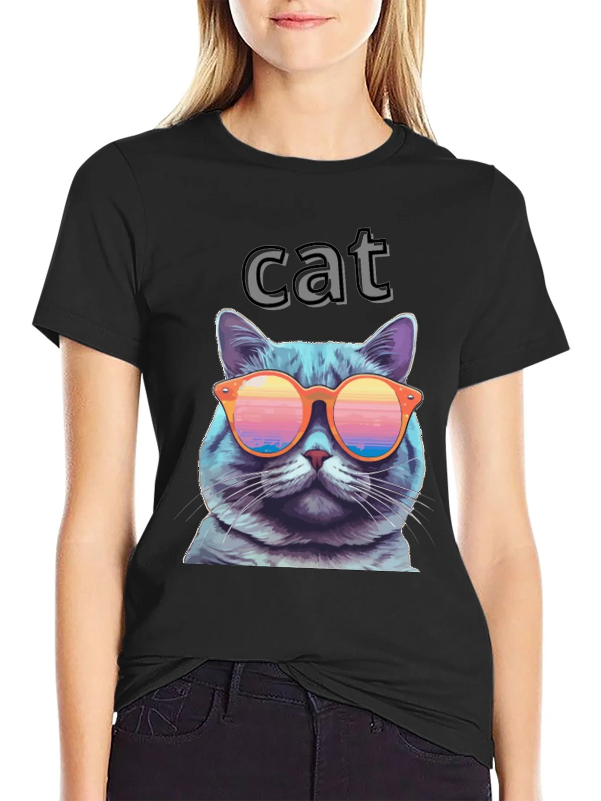 Cool Cat T-Shirt with Sunglasses - Fun Graphic Tee product image 2