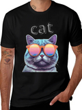 Cool Cat T-Shirt with Sunglasses - Fun Graphic Tee product image 1
