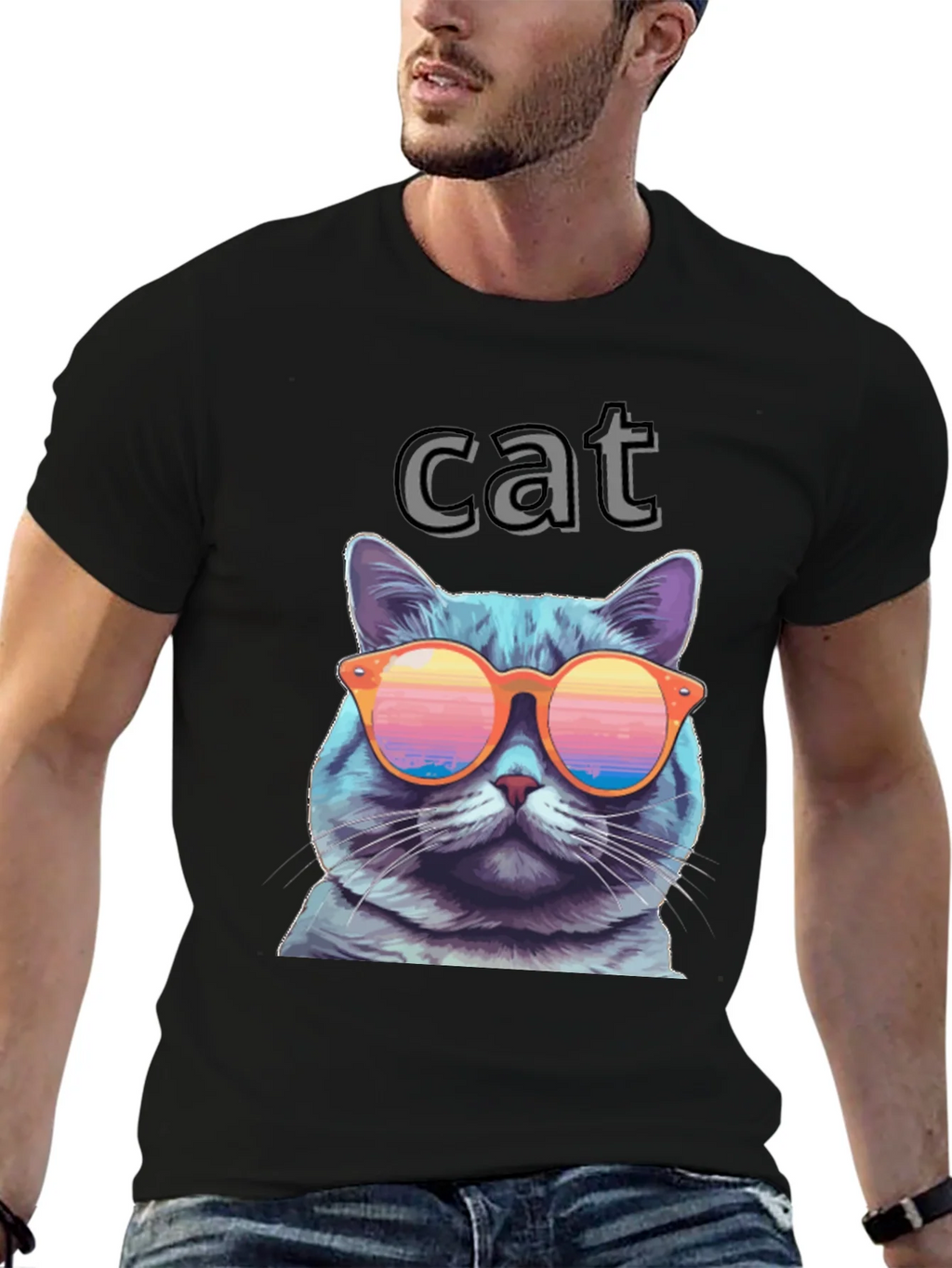 Cool Cat T-Shirt with Sunglasses - Fun Graphic Tee product image 6