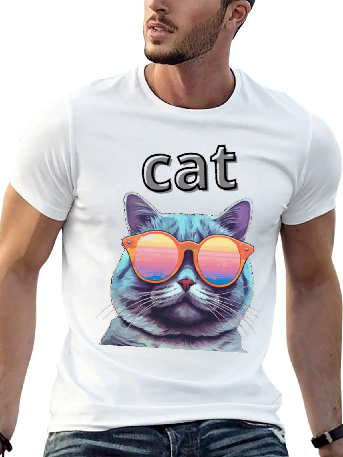 Cool Cat T-Shirt with Sunglasses - Fun Graphic Tee product image 12