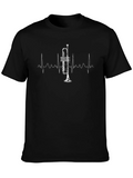 Trumpet Heartbeat T-Shirt - Music Lover Tee product image 1