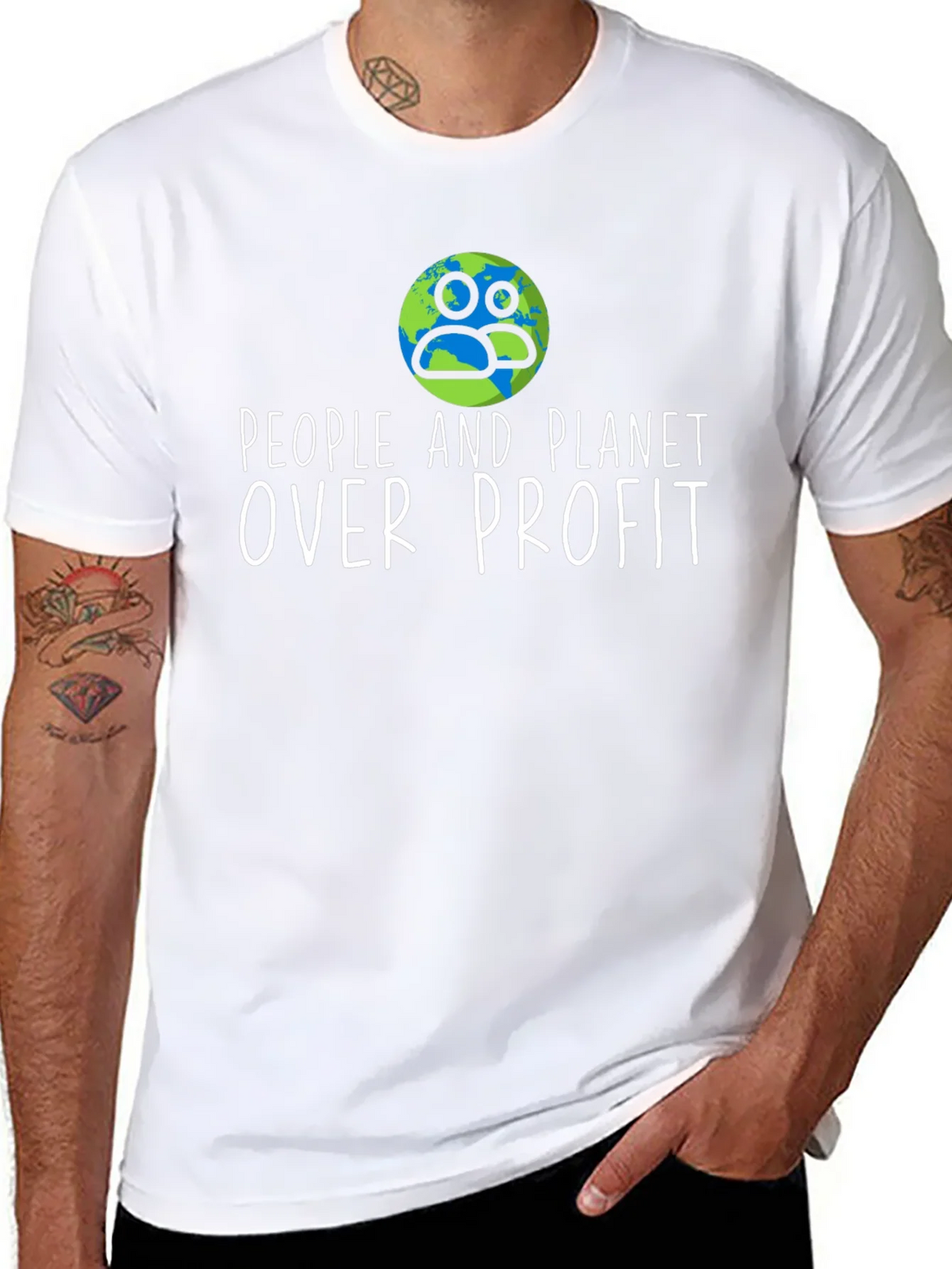 People and Planet Over Profit T-Shirt product image 7