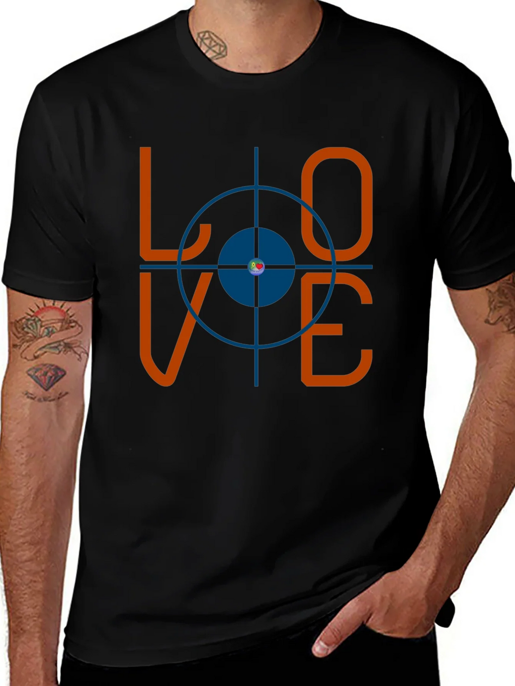 Love Target Graphic Tee - Mens Black T-Shirt product image 1