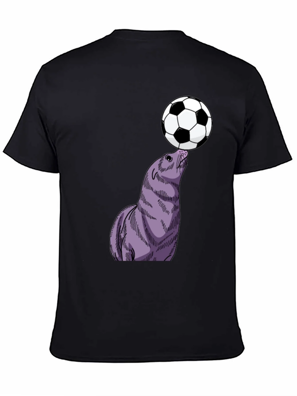 Seal Balancing Soccer Ball T-Shirt product image 4