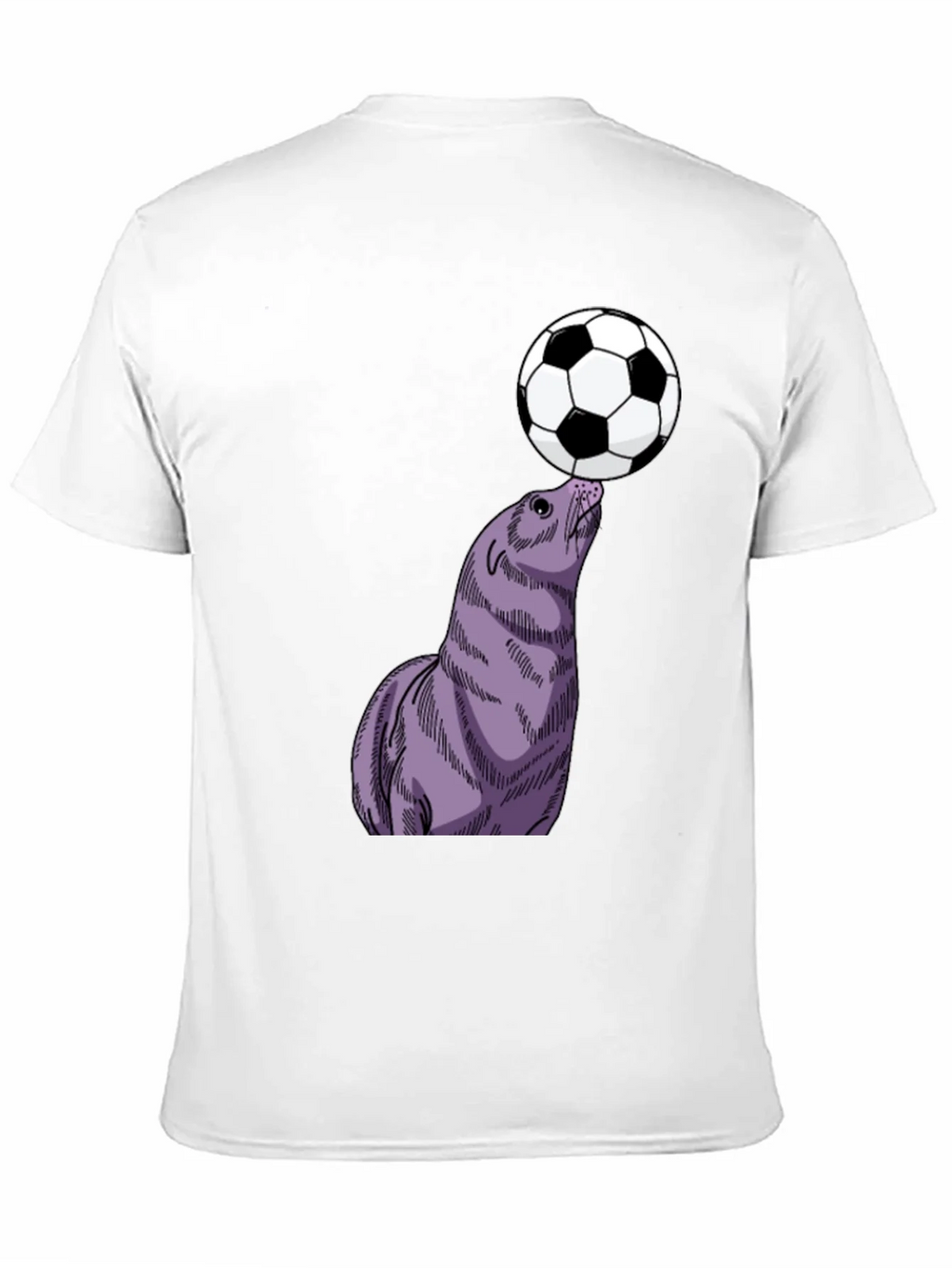 Seal Balancing Soccer Ball T-Shirt product image 10