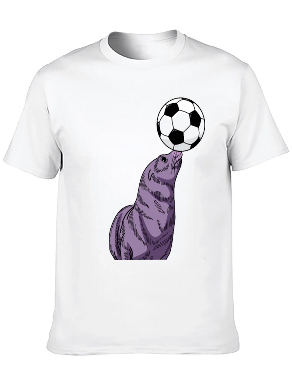 Seal Balancing Soccer Ball T-Shirt product image 9