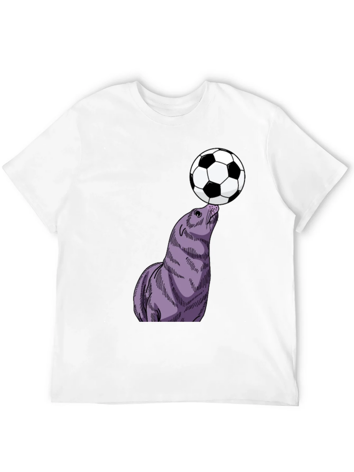 Seal Balancing Soccer Ball T-Shirt product image 11